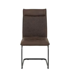 Wohnen Wohnzimmerstühle*Freischwingerstühle in Braun Microfaser - Francara (Set)