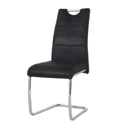 Wohnen Küchenstühle|Esszimmerstühle*Freischwingerstühle in Schwarz - Miolosan (4er Set)