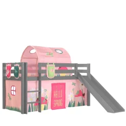 Kinder Wohnen Frühling Spielbett mit Tunnel & Rutsche - Barosio