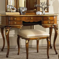 Wohnen Italienische Möbel|Schminktische*Frisiertisch & Hocker im Italienischen Stil - Carlenna (zweiteilig)