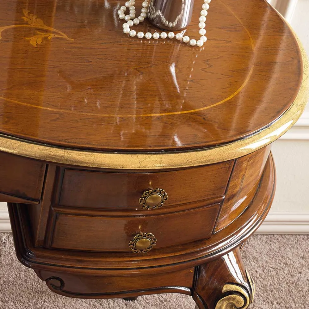 Wohnen Italienische Möbel|Schminktische*Frisiertisch & Hocker im Italienischen Stil - Carlenna (zweiteilig)