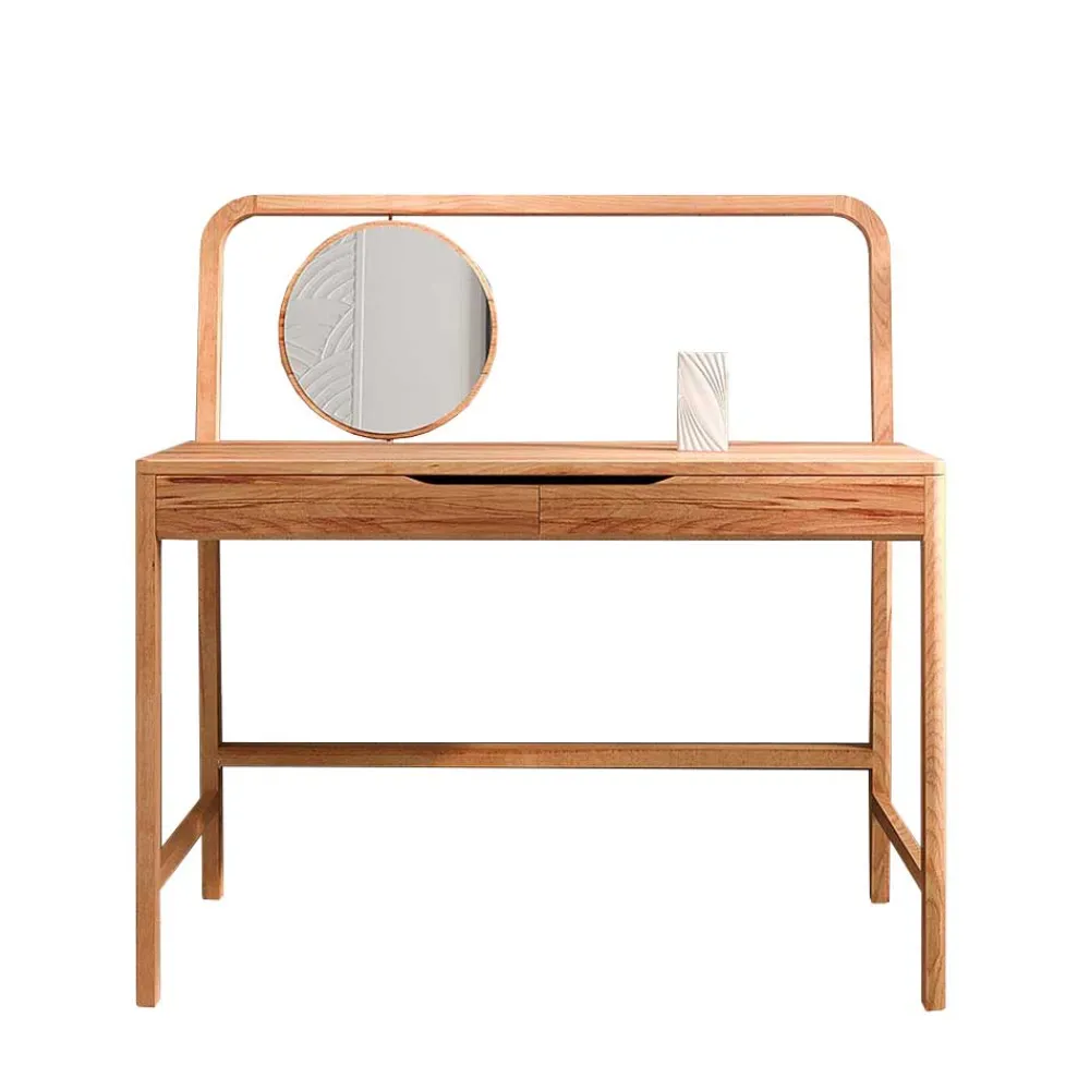 Wohnen Frisiertisch mit Spiegel aus Kernbuche - Lana