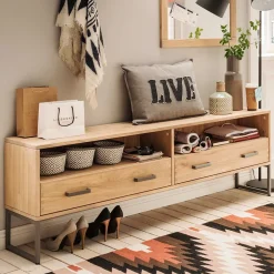Wohnen Schuhschränke|Garderobenbänke*Funktionelle Flurbank aus Holz - Dulciana