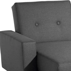 Wohnen Retro Möbel|Schlafsofas*Funktionelles Ecksofa in Dunkelgrau - Kalastania (zweiteilig)