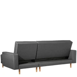 Wohnen Retro Möbel|Schlafsofas*Funktionelles Ecksofa in Dunkelgrau - Kalastania (zweiteilig)