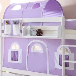 Wohnen Kindermöbel|Kinderbetten*Funktionelles Etagenbett in Weiß mit Lila - Fistranco