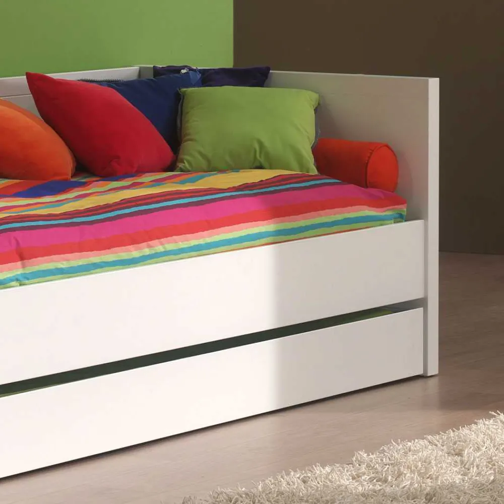 Kinder Wohnen Funktionelles Jugendbett Raven in Weiß