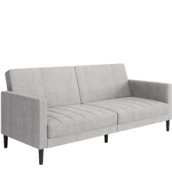 Wohnen Betten|Betten*Funktionscouch in Hellgrau und Schwarz - Logion