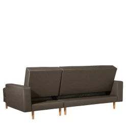 Wohnen Funktionsecksofa in Braun mit Erle - Iljona (zweiteilig)