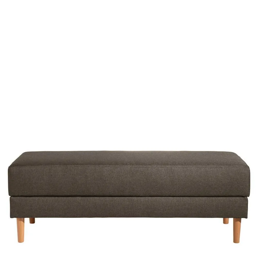 Wohnen Funktionsecksofa in Braun mit Erle - Iljona (zweiteilig)