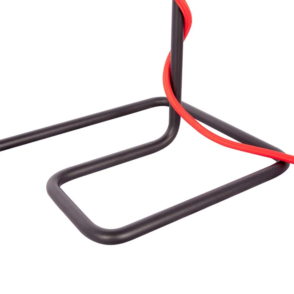 Wohnen Galgen Design Tischleuchte in Schwarz Rot - Lacuva