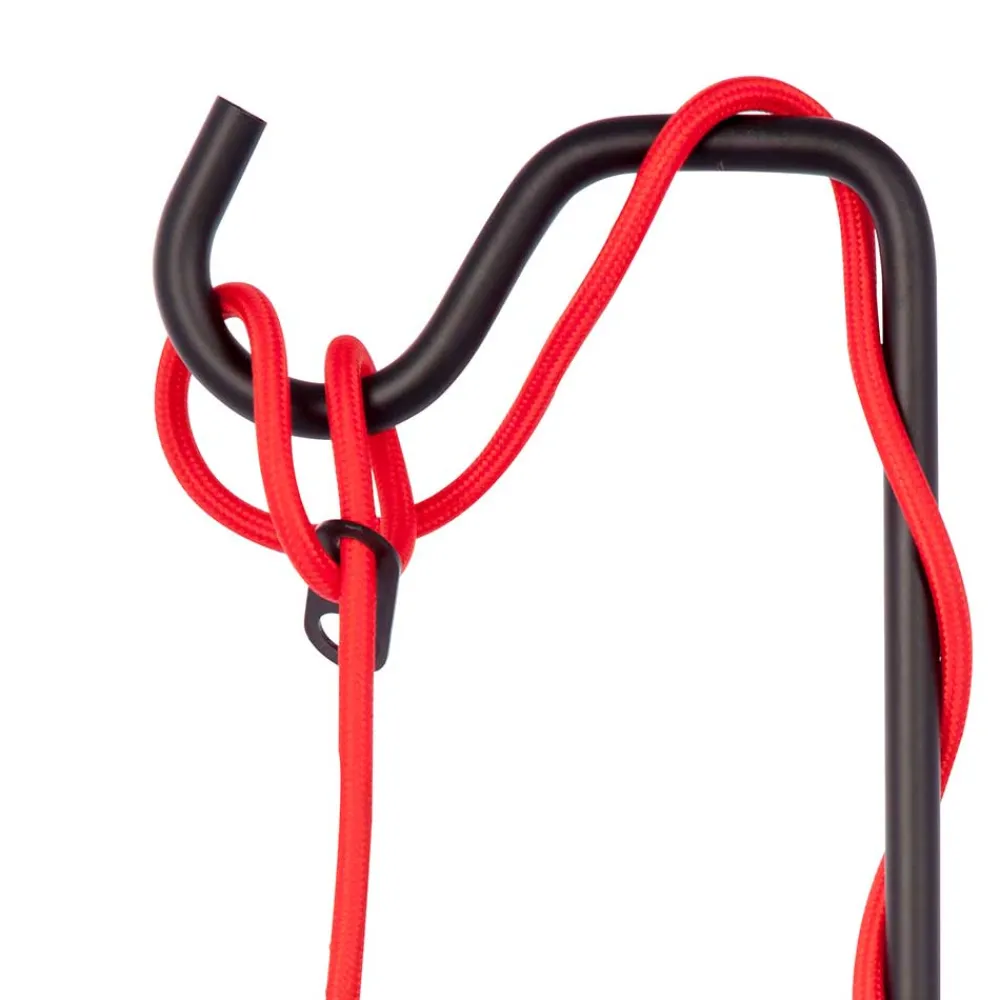 Wohnen Galgen Design Tischleuchte in Schwarz Rot - Lacuva