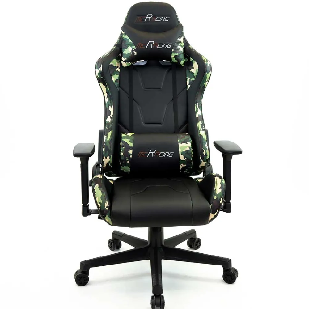 Wohnen Gamer Drehstuhl in Schwarz & Camouflage - Babeny