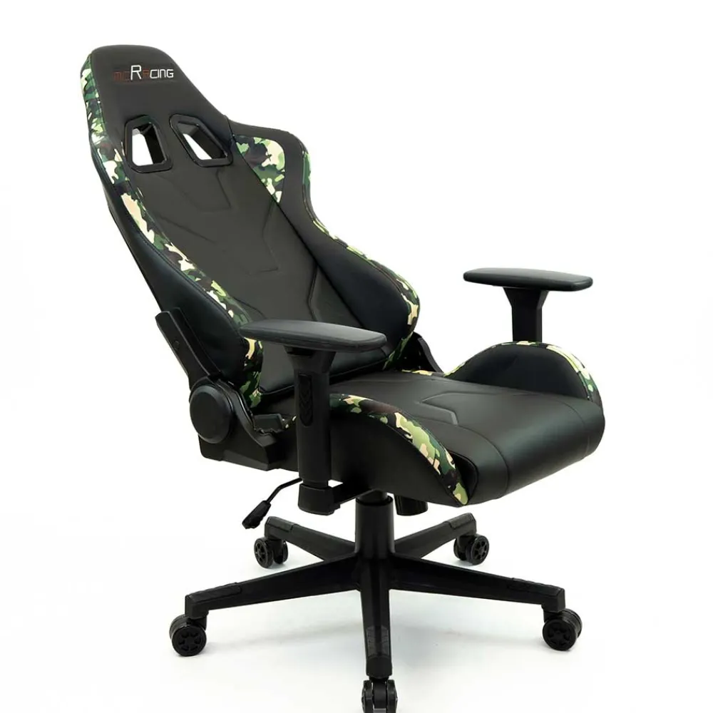 Wohnen Gamer Drehstuhl in Schwarz & Camouflage - Babeny