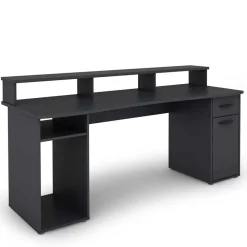 Wohnen Bürotische*Gaming Computer Schreibtisch in Anthrazit - Nikolan