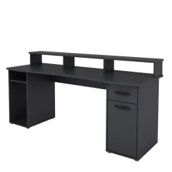 Wohnen Bürotische*Gaming Computer Schreibtisch in Anthrazit - Nikolan