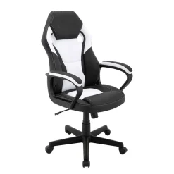 Wohnen Gaming Computerstuhl in Schwarz Weiß - Bajan