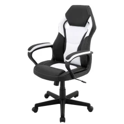 Wohnen Gaming Computerstuhl in Schwarz Weiß - Bajan