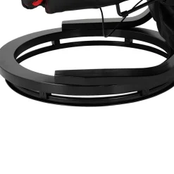 Wohnen Gaming Stuhl mit Ringgestell in Schwarz mit Rot - Crentin