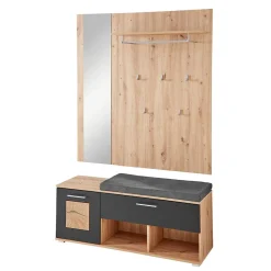 Wohnen Garderobe & Flurbank modern - Zelio (zweiteilig)