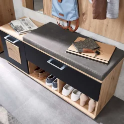 Wohnen Garderobe & Flurbank modern - Zelio (zweiteilig)