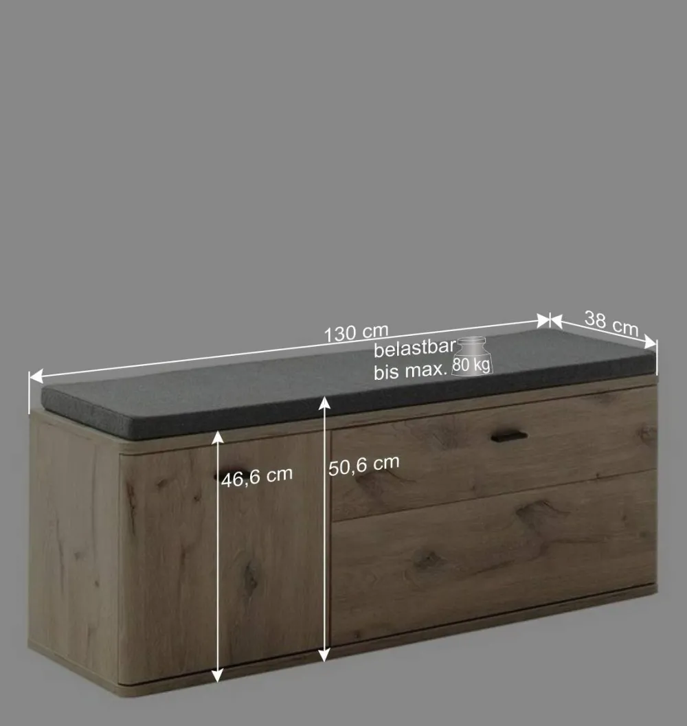 Wohnen Garderobe Flurbank mit Schuhaufbewahrung - Baiamare