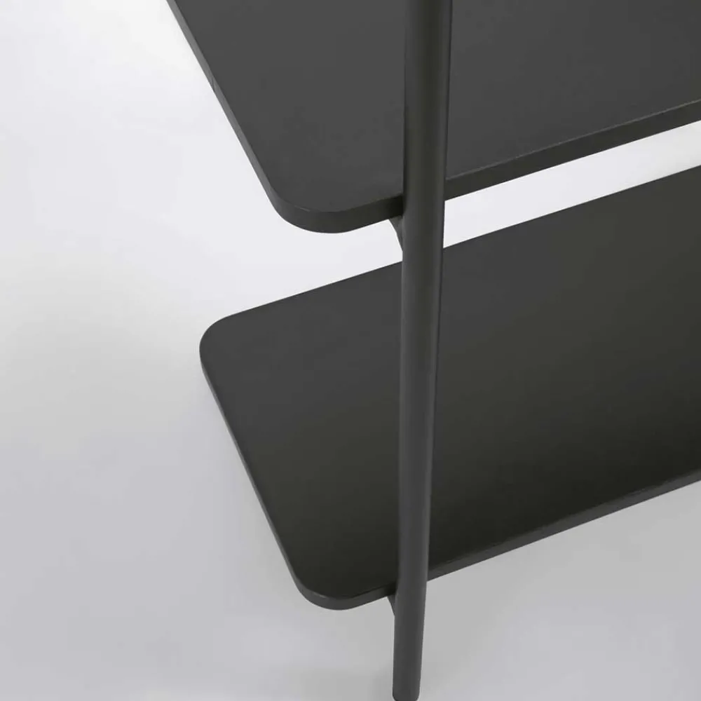 Wohnen Schwarze Möbel|Loft Möbel*Garderobe mit Schuhablage für die Wandmontage - Lakrym