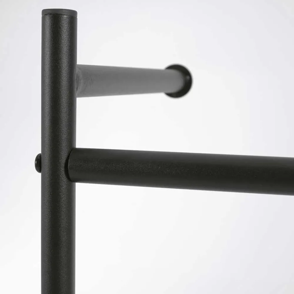 Wohnen Schwarze Möbel|Loft Möbel*Garderobe mit Schuhablage für die Wandmontage - Lakrym