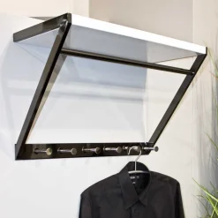 Wohnen Garderobe Novo in Schwarz Weiß