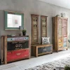 Wohnen Vintage Möbel|Diele Komplett*Garderoben Kombination Creek im Vintage Look (sechsteilig)