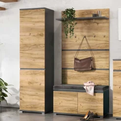 Wohnen Garderoben Möbel Set in Wildeiche - Orsecca (dreiteilig)