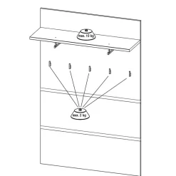 Wohnen Garderoben Möbel Set in Wildeiche - Orsecca (dreiteilig)