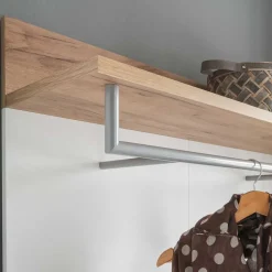 Wohnen Garderoben Set in Weiß & Eiche - Vicanossa (dreiteilig)