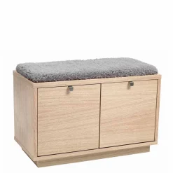 Wohnen Garderoben Sitzbank Vaxos mit Eiche furniert