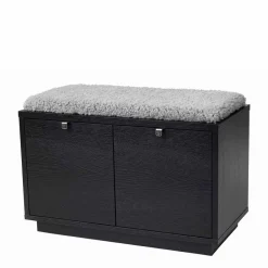 Wohnen Schuhschränke|Garderobenbänke*Garderobenbank Geskan in Schwarz