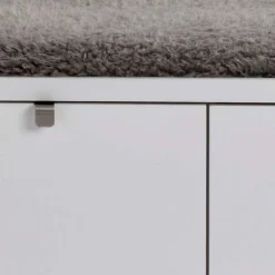 Wohnen Schuhschränke|Garderobenbänke*Garderobenbank Gorfu in Weiß Grau