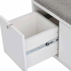 Wohnen Schuhschränke|Garderobenbänke*Garderobenbank Gorfu in Weiß Grau