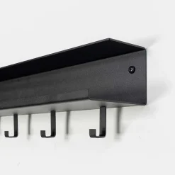 Wohnen Garderobenleiste aus schwarzem Stahl - Badehma