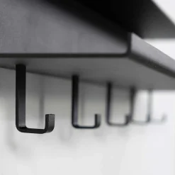 Wohnen Garderobenleiste aus schwarzem Stahl - Badehma