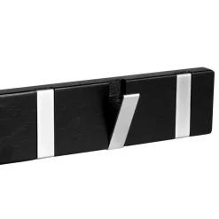 Wohnen Bürogarderoben|Garderoben*Garderobenleiste in Schwarz und Silber - Geskan