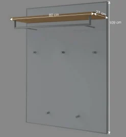 Wohnen Garderoben|Garderoben*Garderobenmöbel Set Wynoca in Weiß Glas beschichtet (fünfteilig)