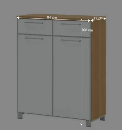 Wohnen Garderoben|Garderoben*Garderobenmöbel Set Wynoca in Weiß Glas beschichtet (fünfteilig)