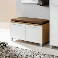 Wohnen Garderoben|Garderoben*Garderobenmöbel Set Wynoca in Weiß Glas beschichtet (fünfteilig)