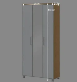 Wohnen Garderoben|Garderoben*Garderobenmöbel Set Wynoca in Weiß Glas beschichtet (fünfteilig)