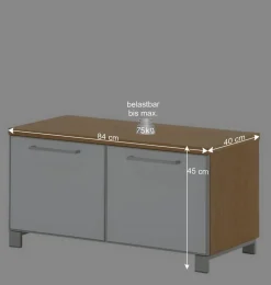 Wohnen Garderoben|Garderoben*Garderobenmöbel Set Wynoca in Weiß Glas beschichtet (fünfteilig)