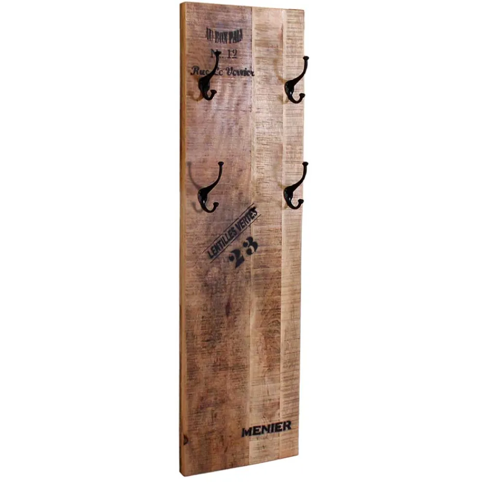 Wohnen Garderobenpaneel im Factory Style aus Holz - Indri