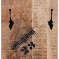 Wohnen Garderobenpaneel im Factory Style aus Holz - Indri