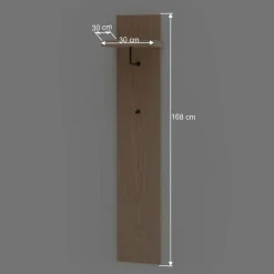 Wohnen Garderobenpaneel in Eiche Bianco - Arkadiuz