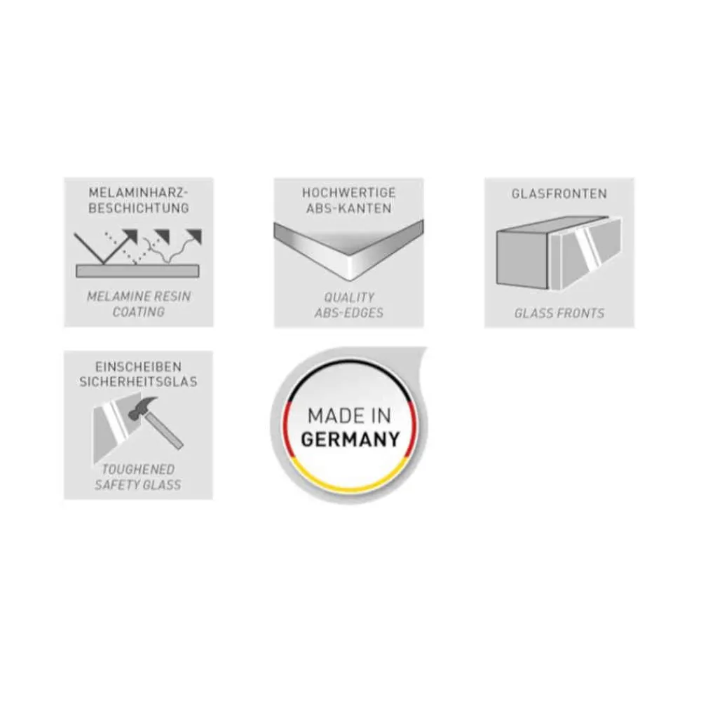 Wohnen Garderobenpaneel in Weiß mit Glasbeschichtung - Kofi