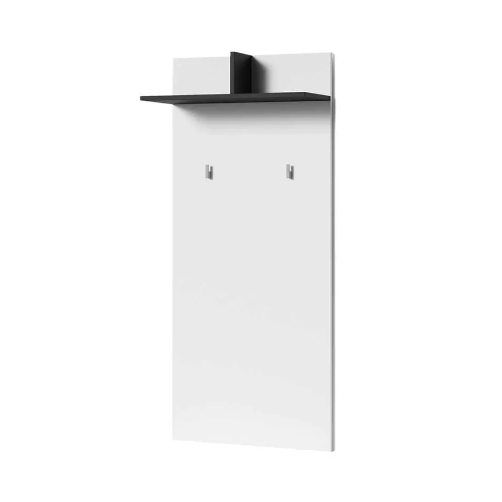 Wohnen Garderoben|Garderoben*Garderobenpaneel in Weiß mit Schwarz - Etelon